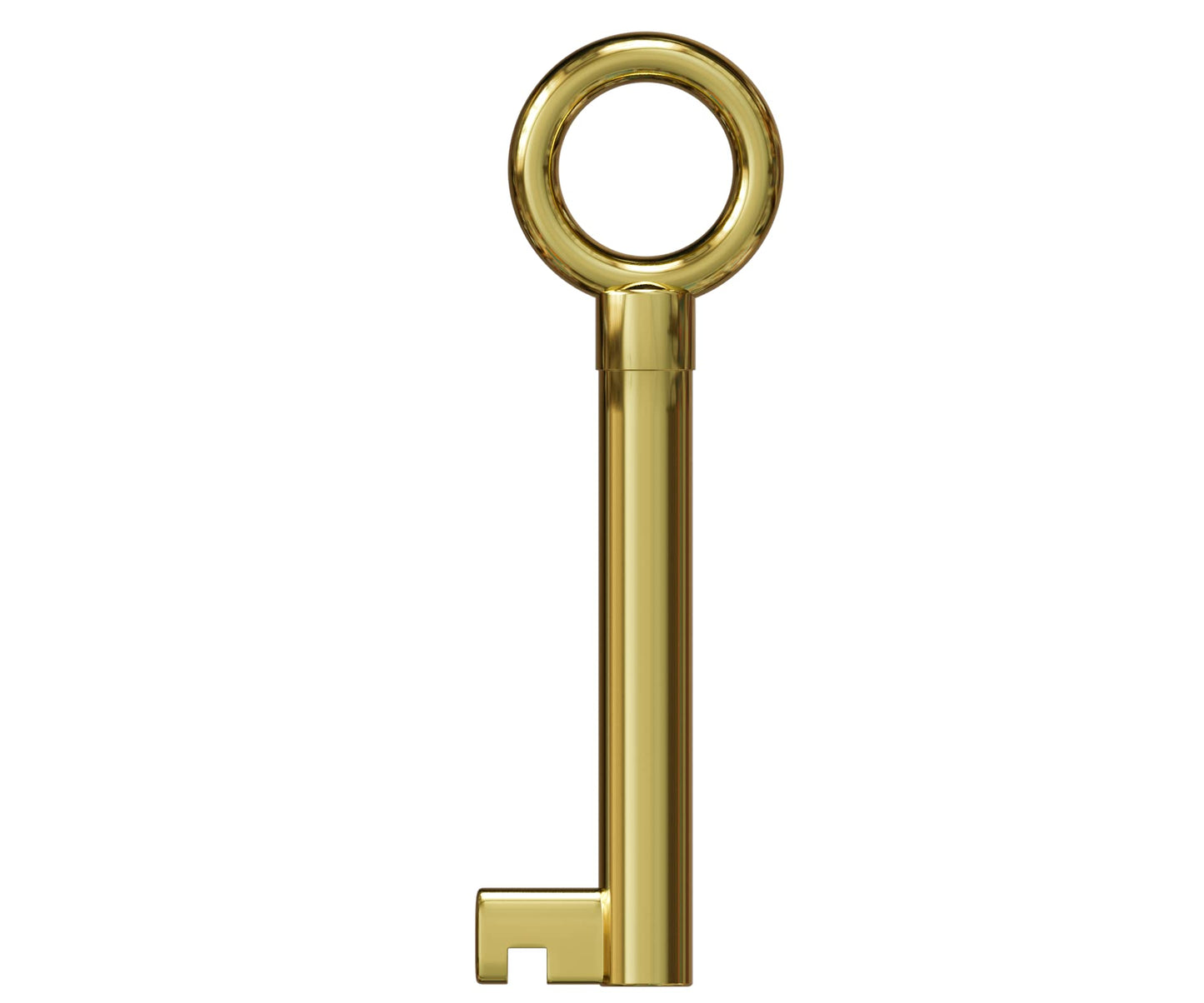 KY-13 Statutory Brass Plated Skeleton Key