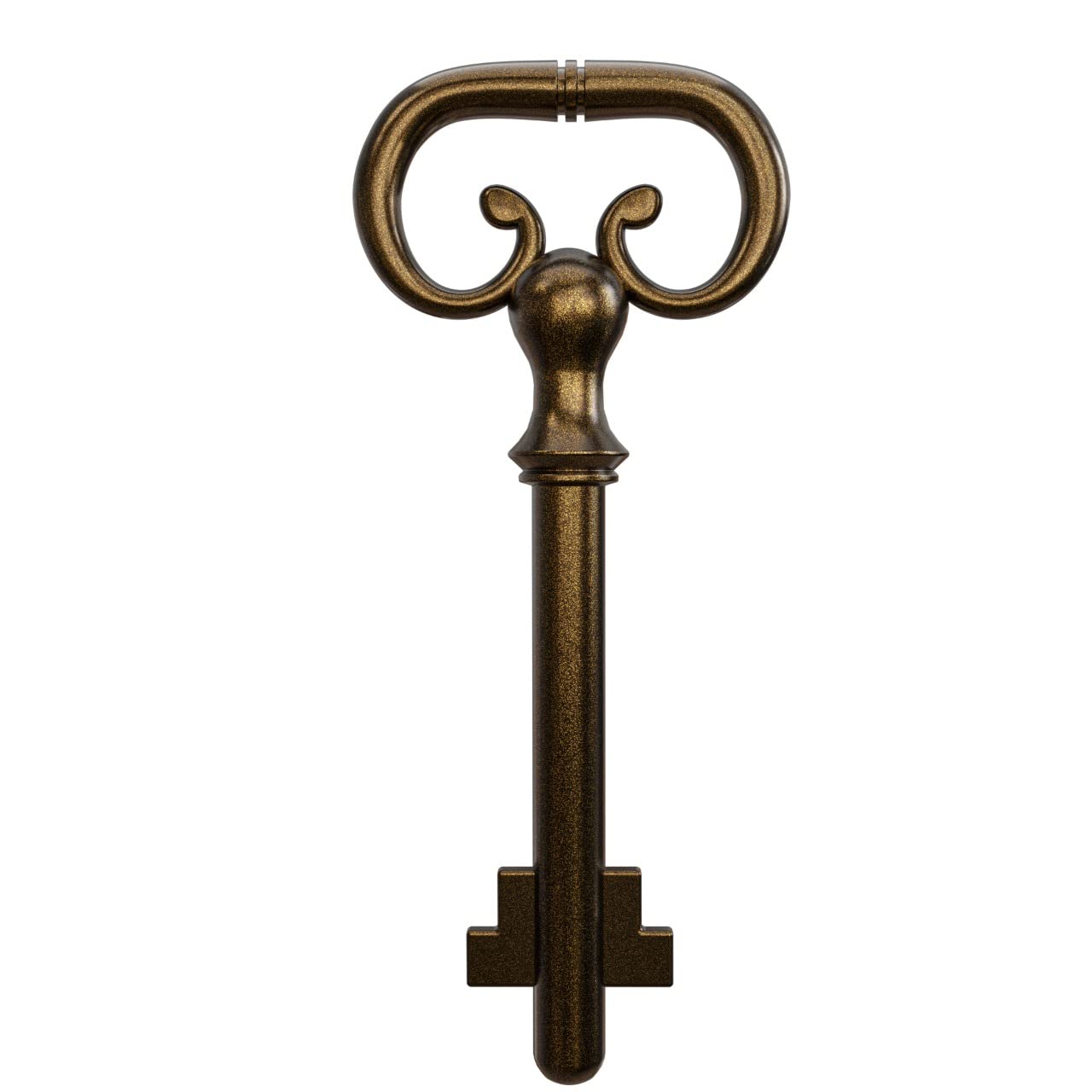 KY-8 D-1902 Roll Top Desk Antique Brass Plated Hollow Lock Key- (Pack of 1)