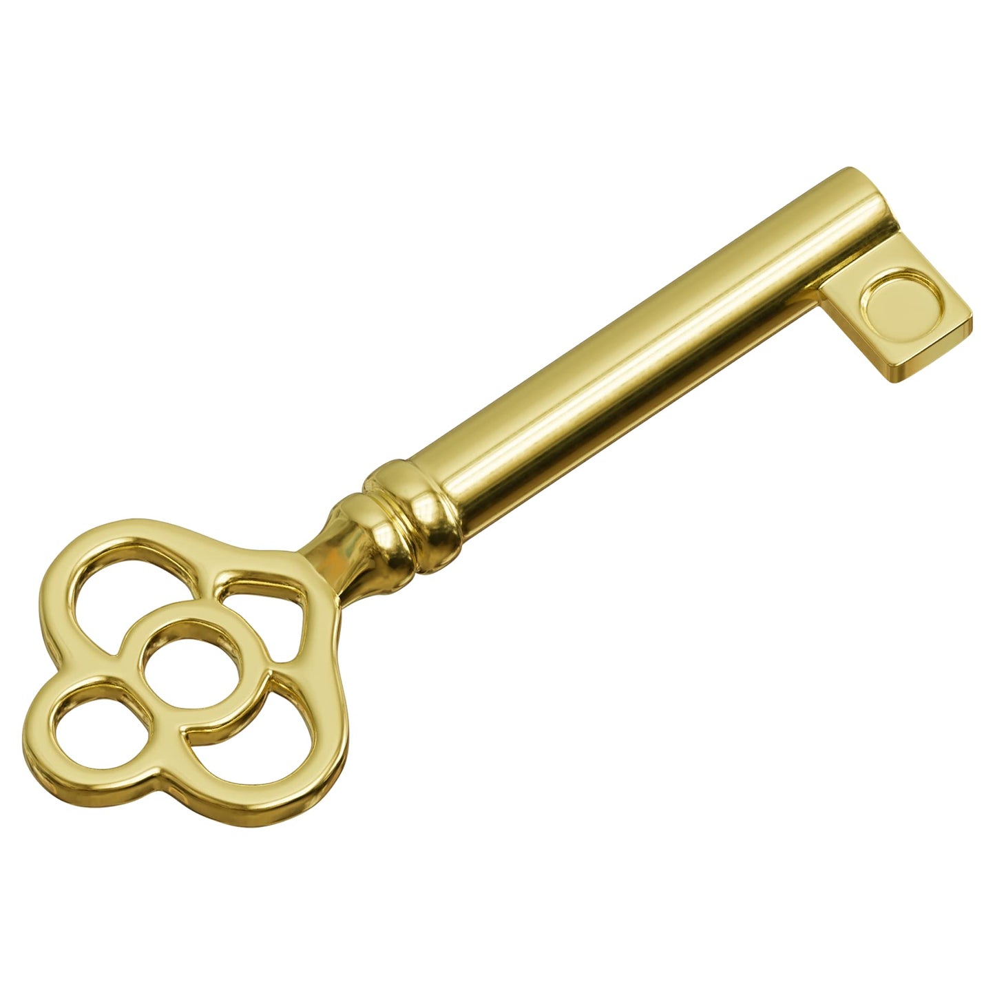 KY-14 Skeleton Key Replacement Hollow Barrel for Antique Vintage Cabinet Doors, Dresser Drawers, Grandfather Clocks (Pack of 2, Brass)
