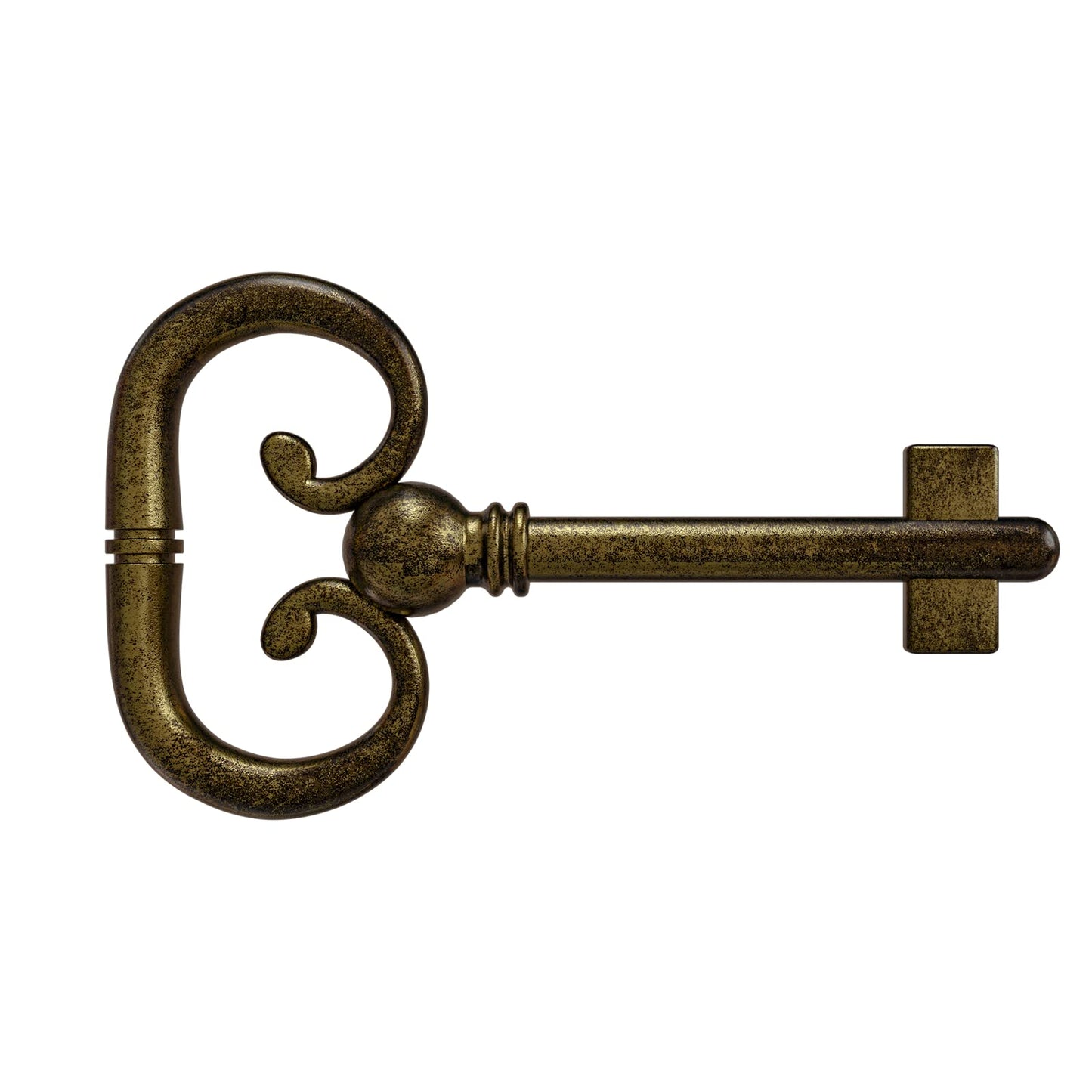 KY-8B D-1902 Roll Top Desk Antique Brass Plated Hollow Lock Key- (Pack of 2)