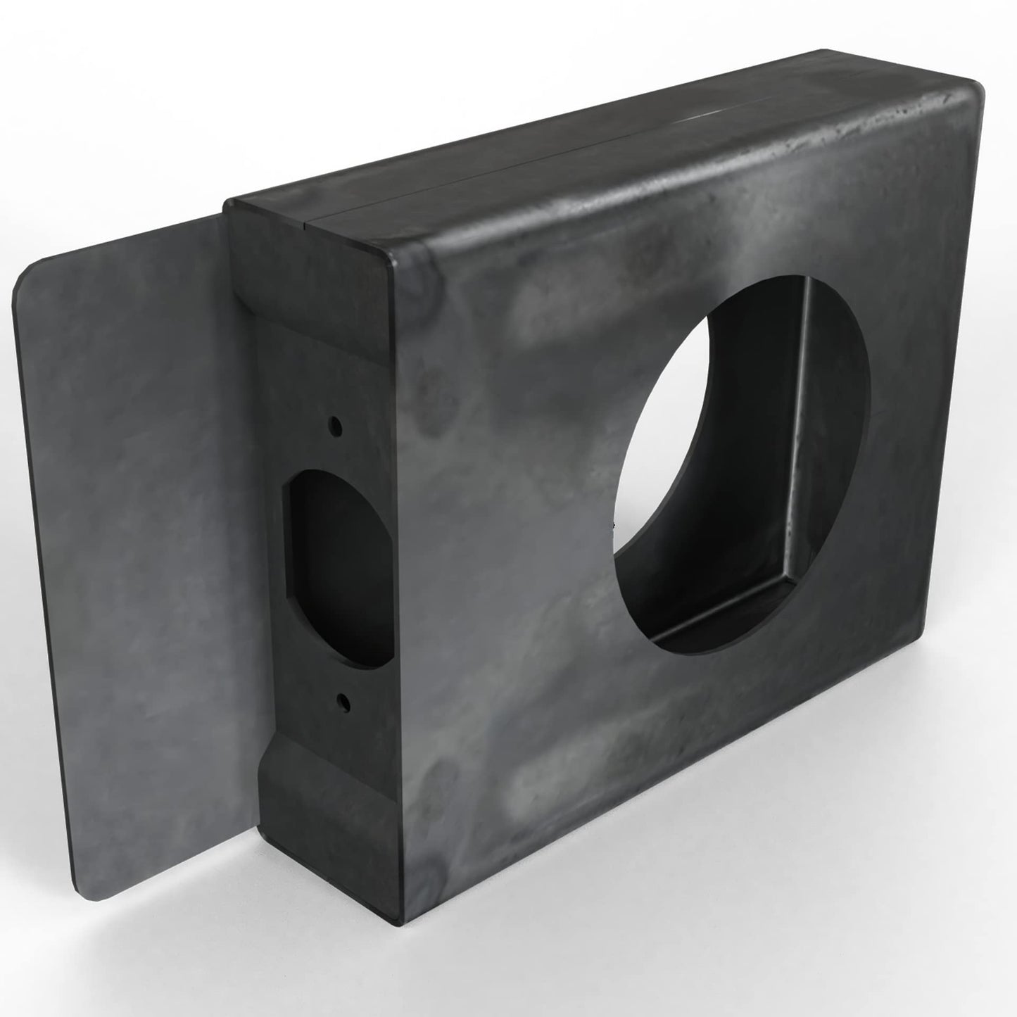 Single Hole Gate Lockbox Weldable Steel Unpainted