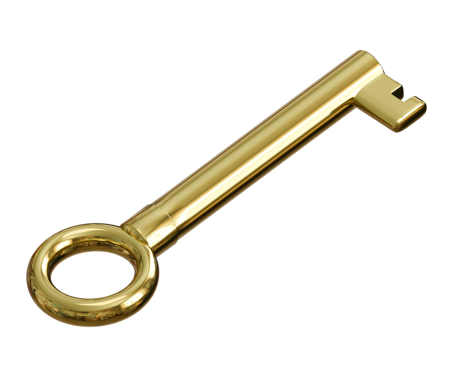 KY-13 Statutory Brass Plated Skeleton Key