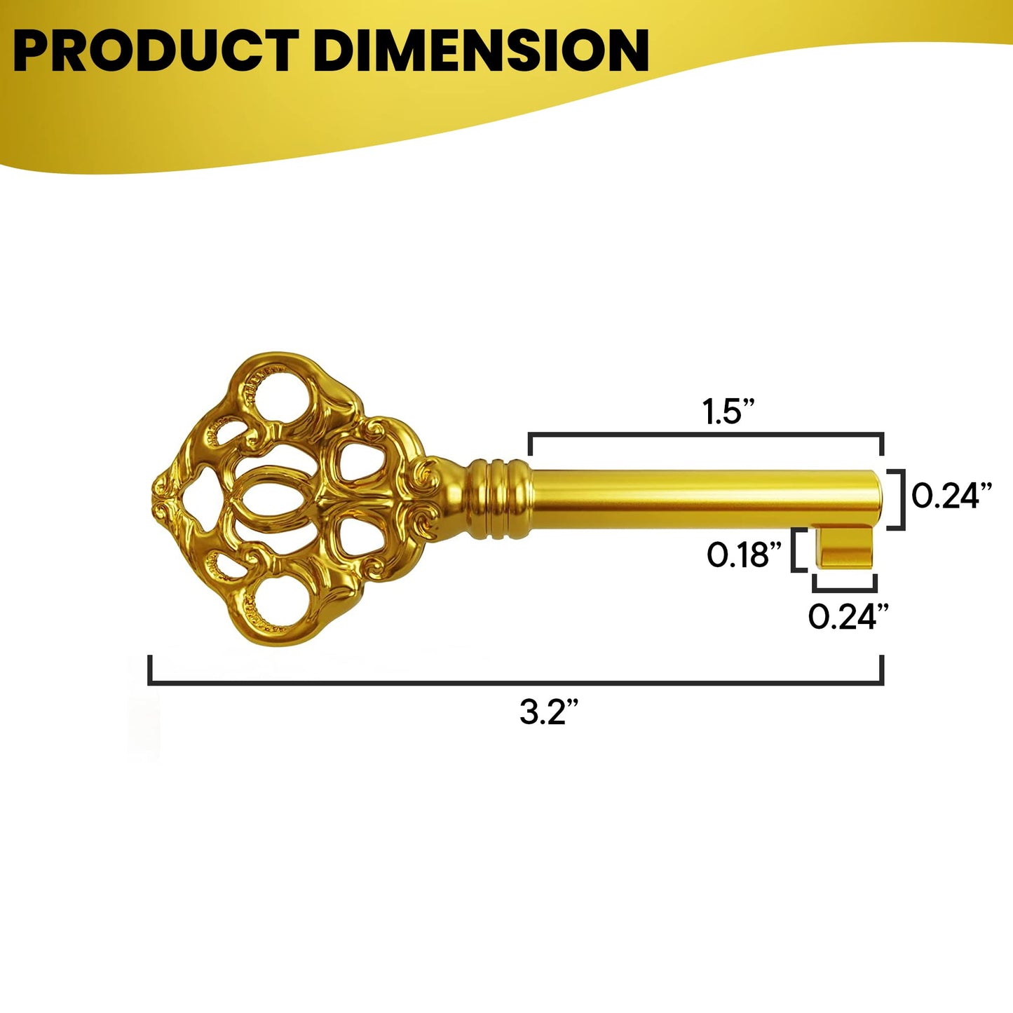 KYF-2 Solid Brass Reproduction Skeleton Key fits Most of The Howard Miller, S...
