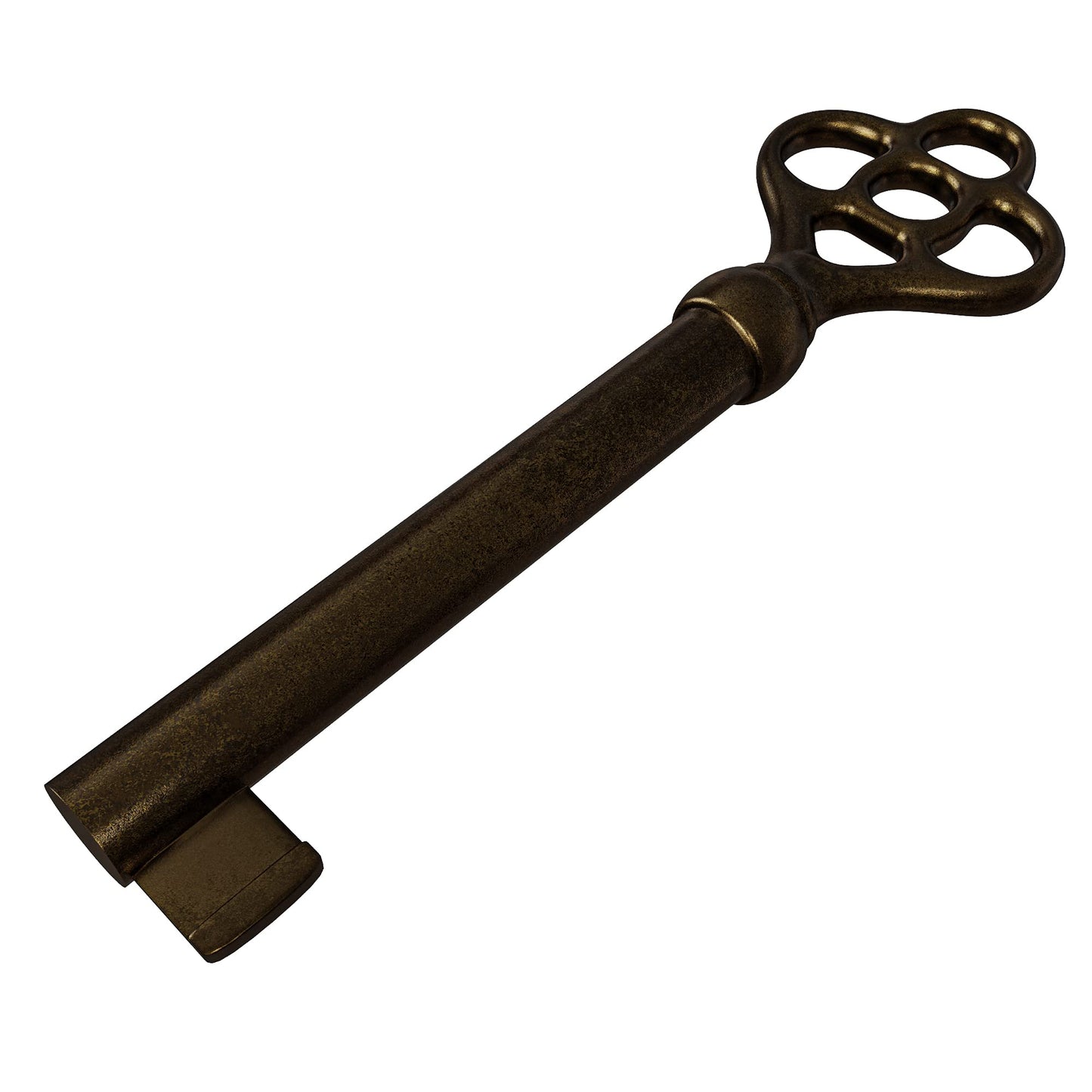 KY-3AB Antique Brass Plated Hollow Barrel Skelton Key Reproduction (Pack of 2)