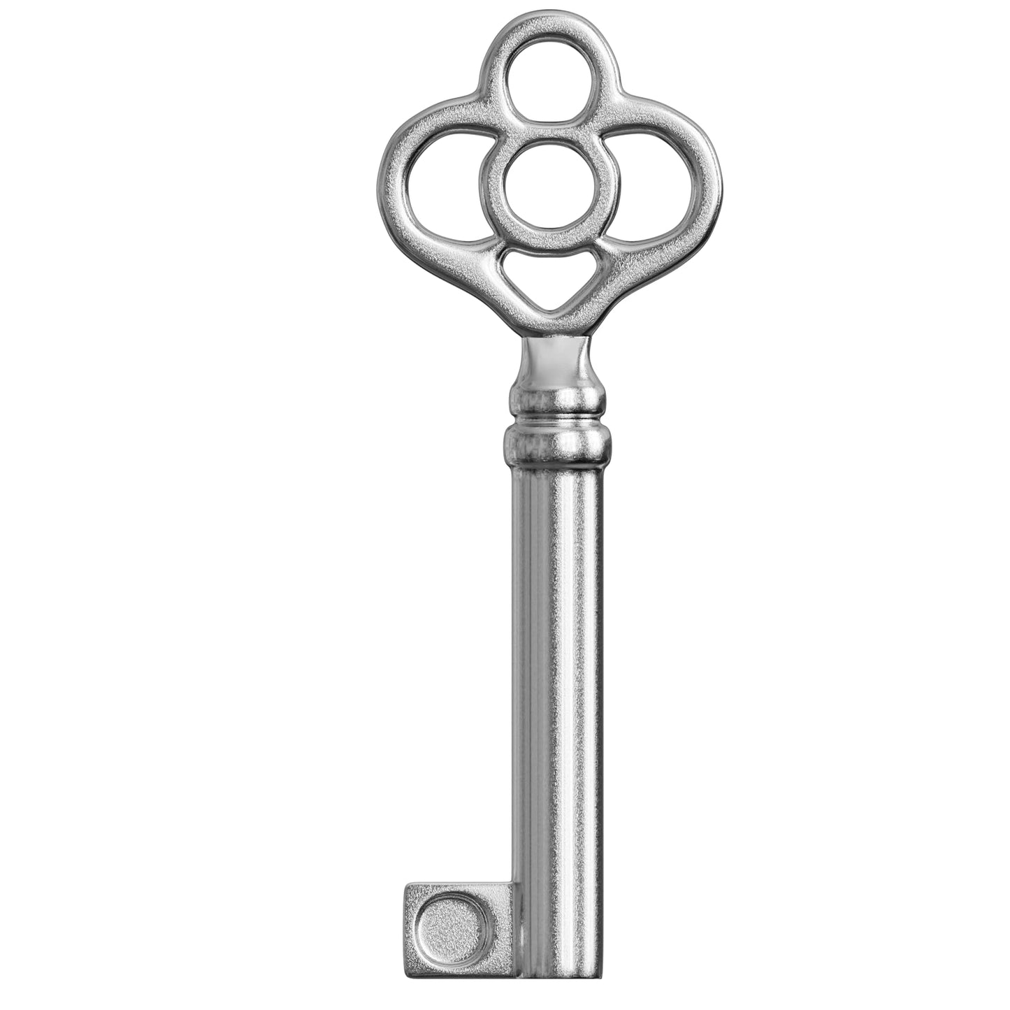 KY-14 Skeleton Key Replacement Hollow Barrel for Antique Vintage Cabinet Doors, Dresser Drawers, Grandfather Clocks (Pack of 2, Nickel)