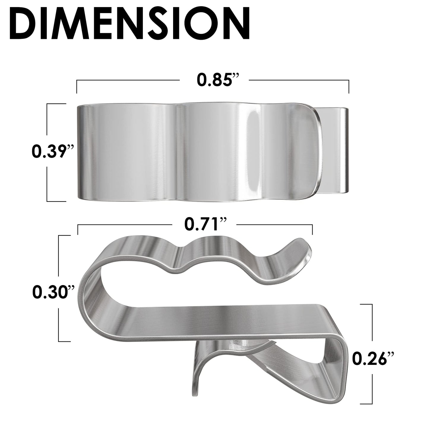 Trailer Frame Wire Clips Stainless Steel Cable Wire Organization for Fishing Boat Trailer, (25pcs)