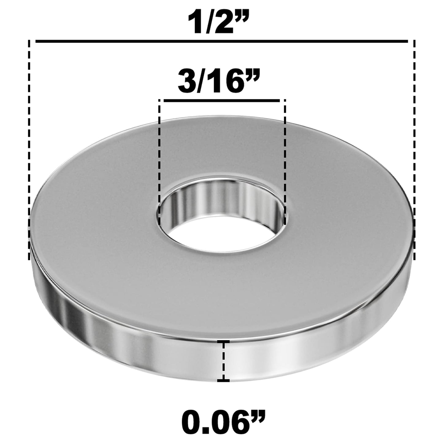 Backup POP Rivet Washers Aluminum Rivets for 3/16" Diameter, 300pcs