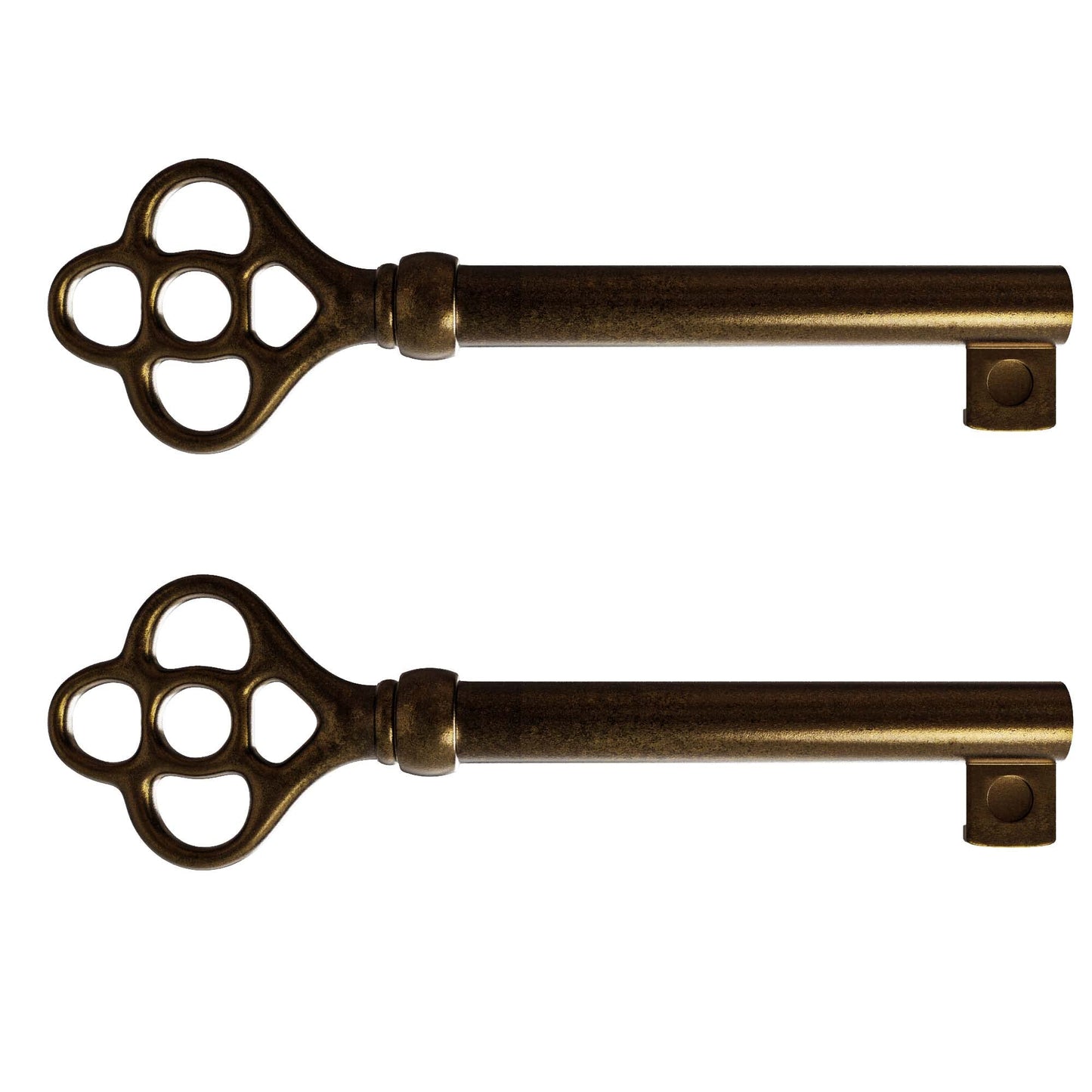 KY-3AB Antique Brass Plated Hollow Barrel Skelton Key Reproduction (Pack of 2)