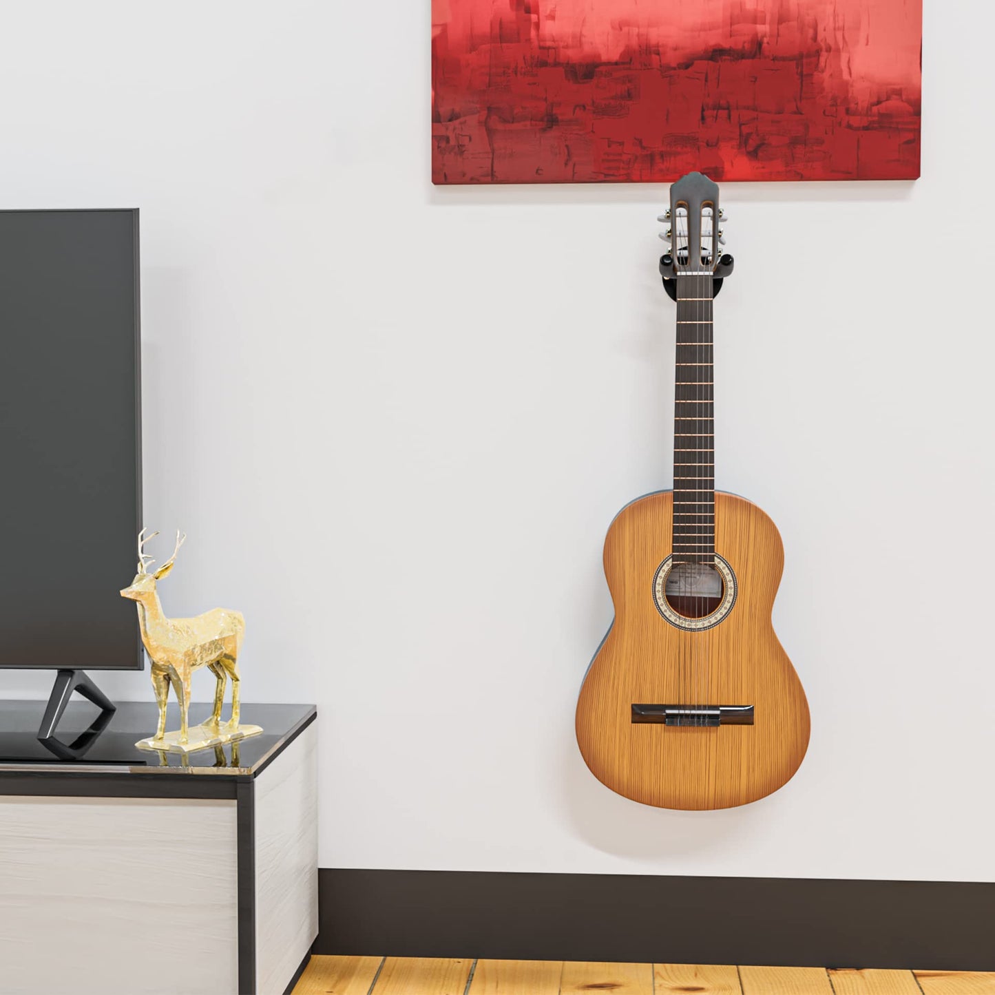 Guitar Wall Hanger Adjustable Wall Mount Hook Stand with Slat Wall Adapter 10pcs