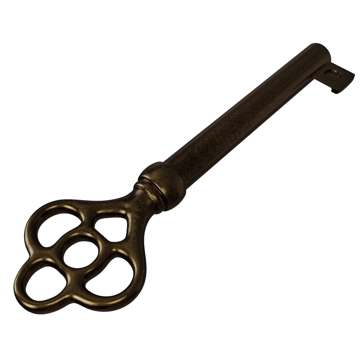 KY-3AB Antique Brass Plated Hollow Barrel Skelton Key Reproduction (Pack of 2)