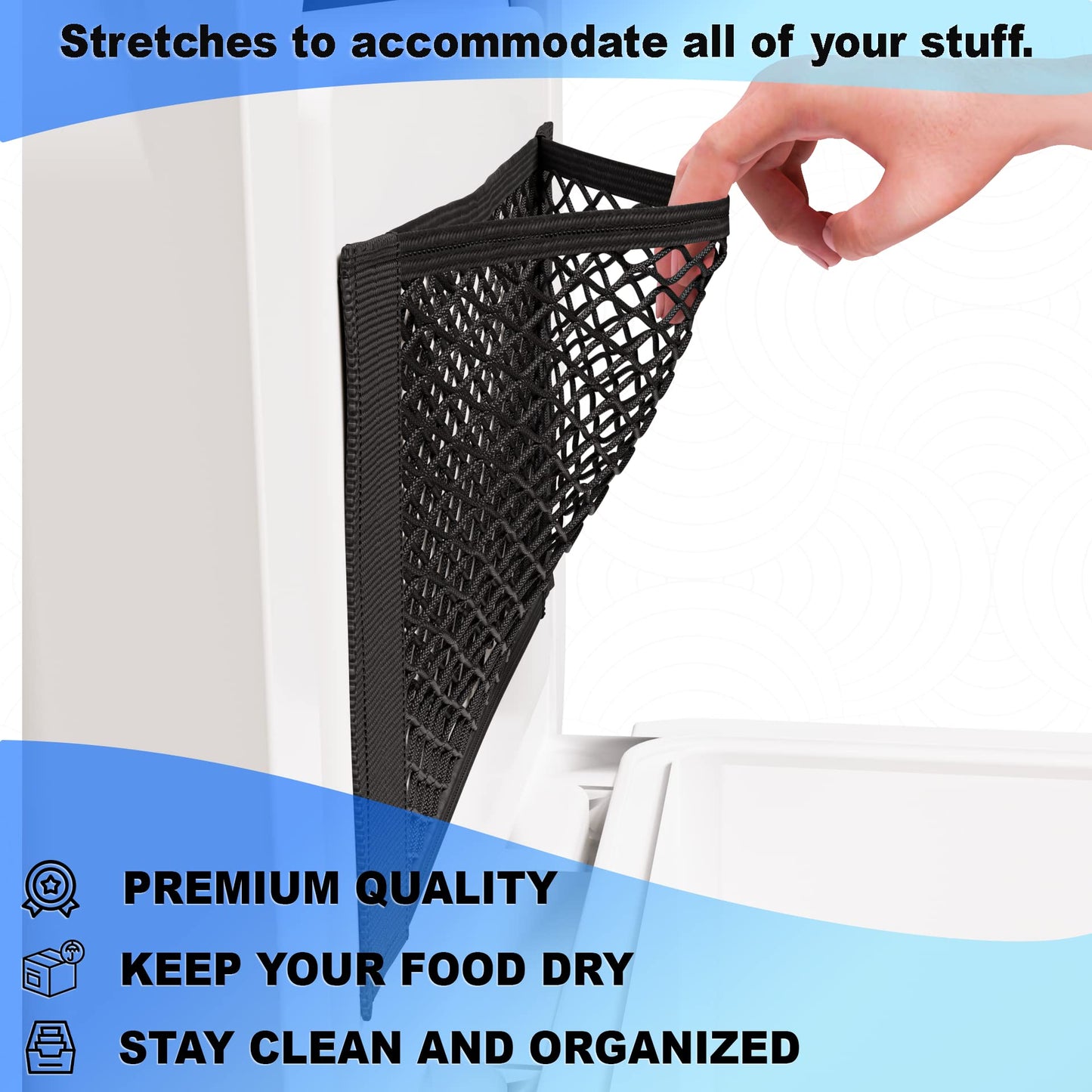 Cooler Storage Net Bag High Capacity Nylon Mesh Storage Net Cooler Organizer for Coolers (Small)