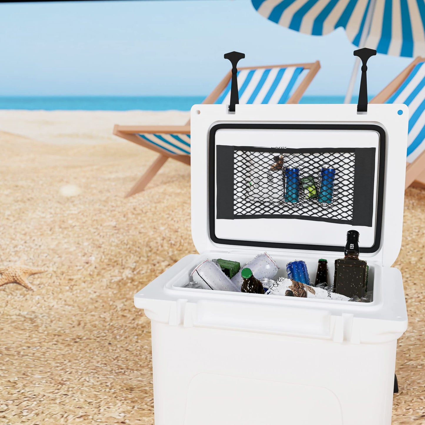 Cooler Storage Net Bag High Capacity Nylon Mesh Storage Net Cooler Organizer for Coolers (Small)