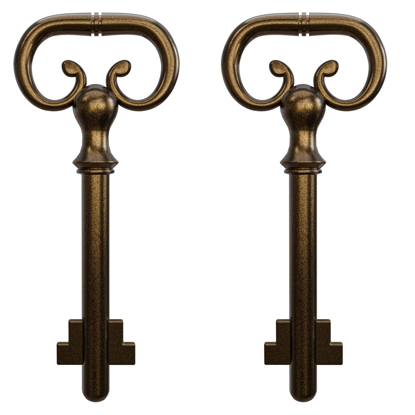 KY-8 D-1902 Roll Top Desk Antique Brass Plated Hollow Lock Key- (Pack of 2)