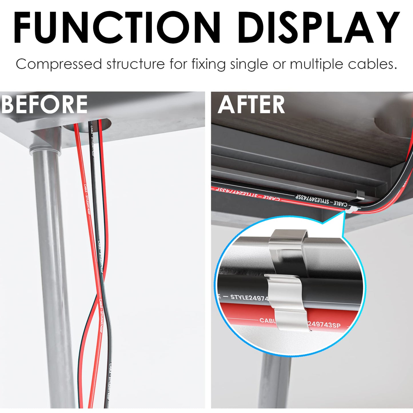 Trailer Frame Wire Clips Stainless Steel Cable Wire Organization for Fishing Boat Trailer, (25pcs)