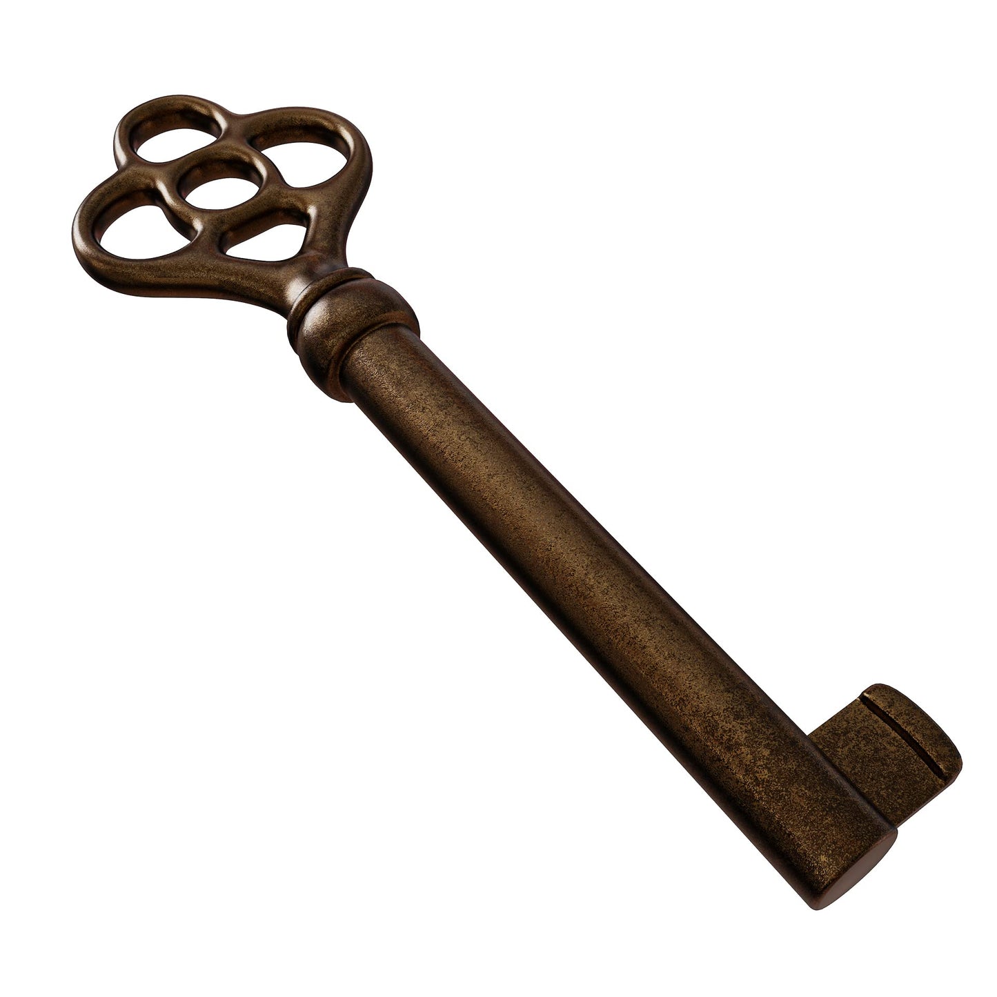 KY-3AB Antique Brass Plated Hollow Barrel Skelton Key Reproduction (Pack of 2)