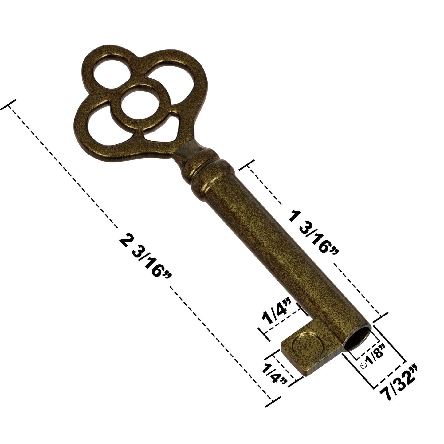 KY-14 Skeleton Key Replacement Hollow Barrel for Antique Vintage Cabinet Door...