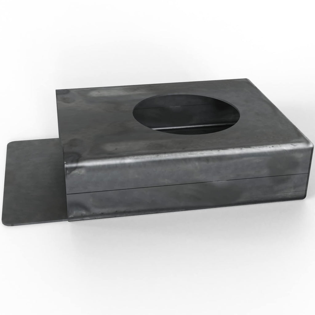 Single Hole Gate Lockbox Weldable Steel Unpainted