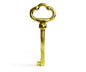 KY-2 Skeleton Key Reproduction Brass Plate Hollow Barrel Key for Cabinets, Drawer, Dresser Locks or Other Pieces of Old Furniture (Pack of 1)
