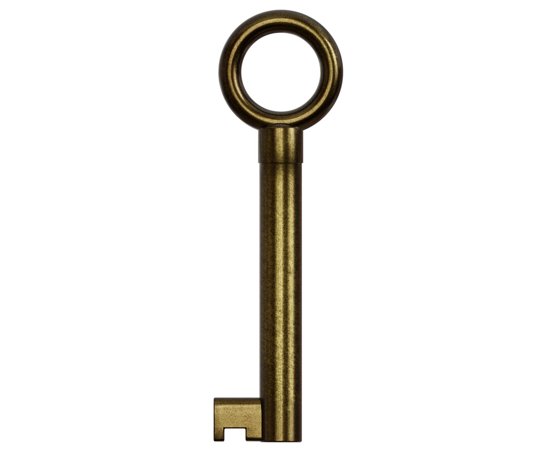KY-13 Statutory Antique Brass Finish Hollow Barrel Skeleton Key