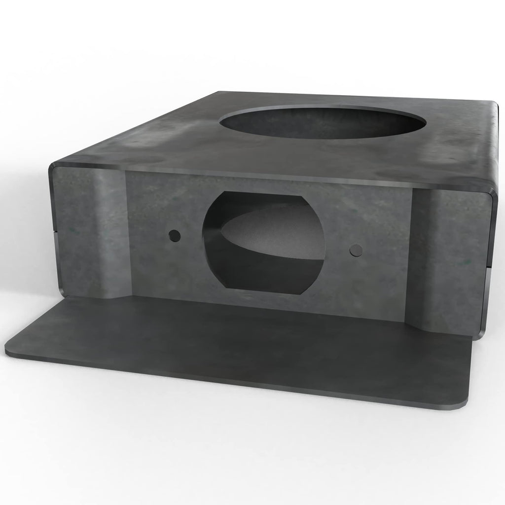 Single Hole Gate Lockbox Weldable Steel Unpainted