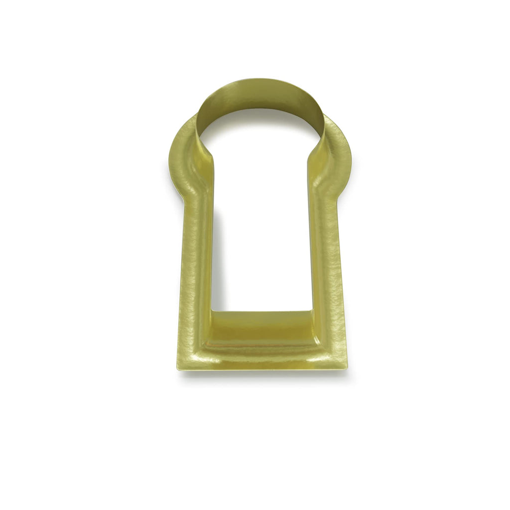 Fitted Keyhole Insert, Solid Brass B-3568SB I.D.:1/2' X 1/4", O.D. 5/8" X 3/8"