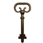 KY-8 D-1902 Roll Top Desk Antique Brass Plated Hollow Lock Key- (Pack of 1)
