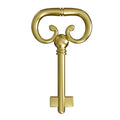 KY-8B D-1902 Roll Top Desk Brass Plated Hollow Lock Key- (Pack of 1)