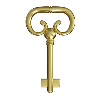 KY-8B D-1902 Roll Top Desk Brass Plated Hollow Lock Key- (Pack of 1)