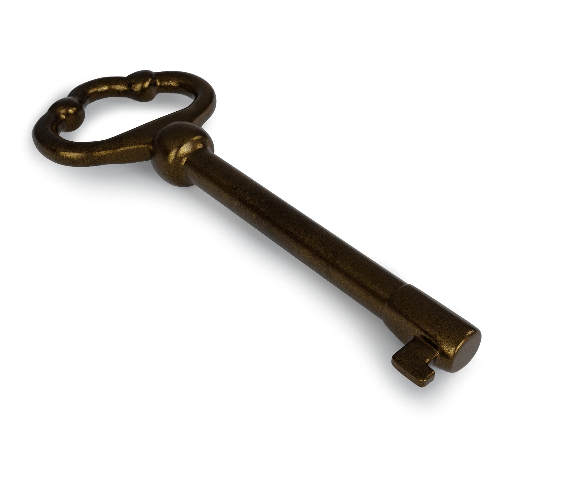 KY-2AB Antique Brass Plated Hollow Barrel Skeleton Key (Pack of 2)