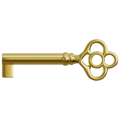 KY-14 Skeleton Key Replacement Hollow Barrel for Antique Vintage Cabinet Doors, Dresser Drawers, Grandfather Clocks (Pack of 1, Brass)