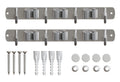 Mop and Broom Holder Wall Mount with 3 Racks and 4 Hooks Stainless Steel Tool Organizer Storage Wall Mounted, 2 Pack
