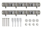 Mop and Broom Holder Wall Mount with 3 Racks and 4 Hooks Stainless Steel Tool Organizer Storage Wall Mounted, 2 Pack