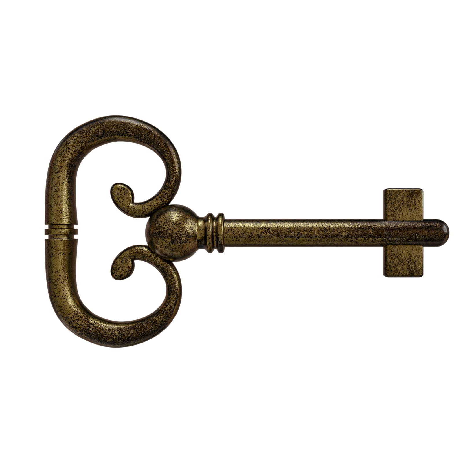 KY-8B D-1902 Roll Top Desk Antique Brass Plated Hollow Lock Key- (Pack of 2)