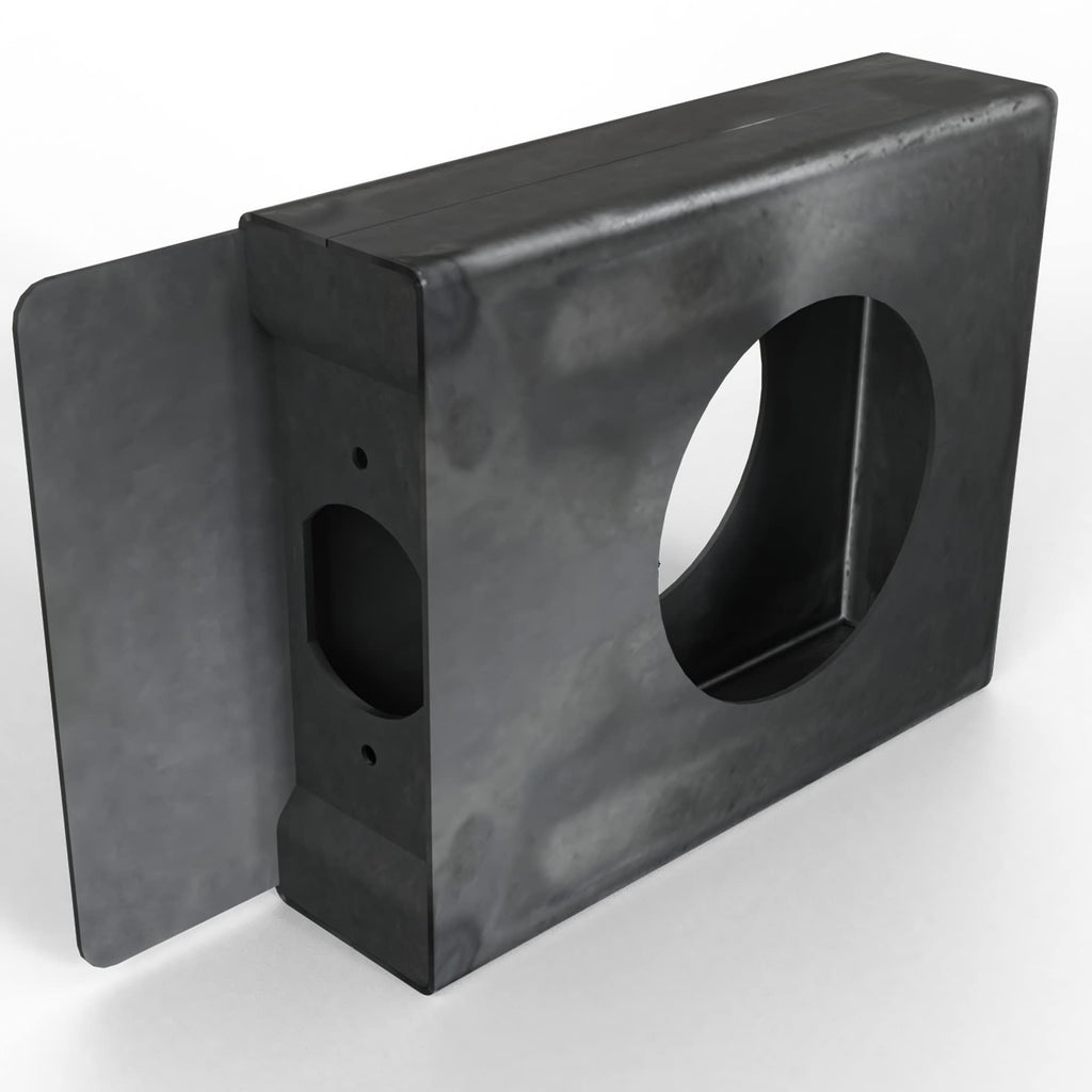 Single Hole Gate Lockbox Weldable Steel Unpainted