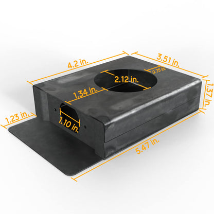 Single Hole Gate Lockbox Weldable Steel Unpainted
