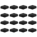 2x2 Fence Post Black Plastic Caps for Metal, Plastic,Vinyl or Wood (Pack of 16)