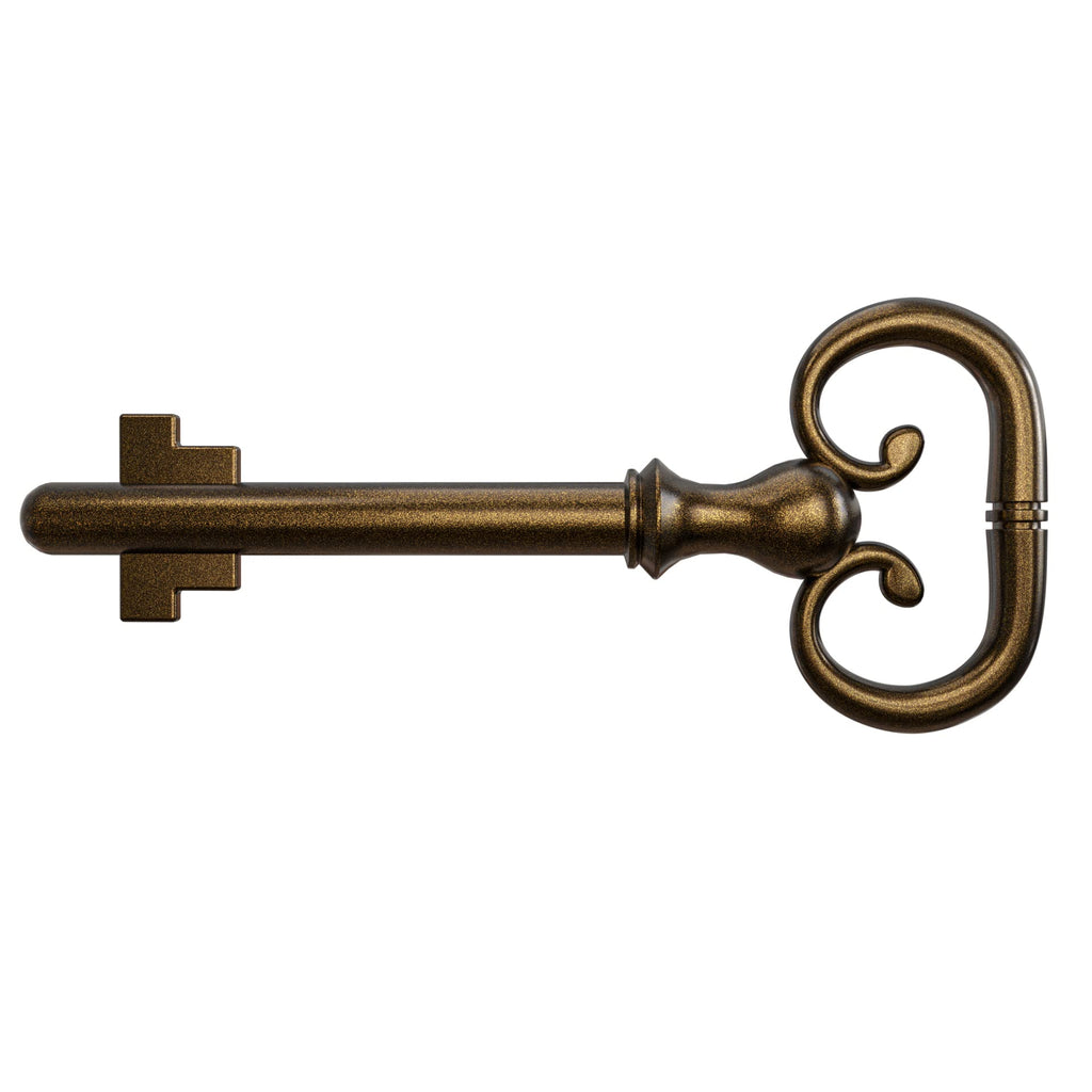 KY-8 D-1902 Roll Top Desk Antique Brass Plated Hollow Lock Key- (Pack of 1)