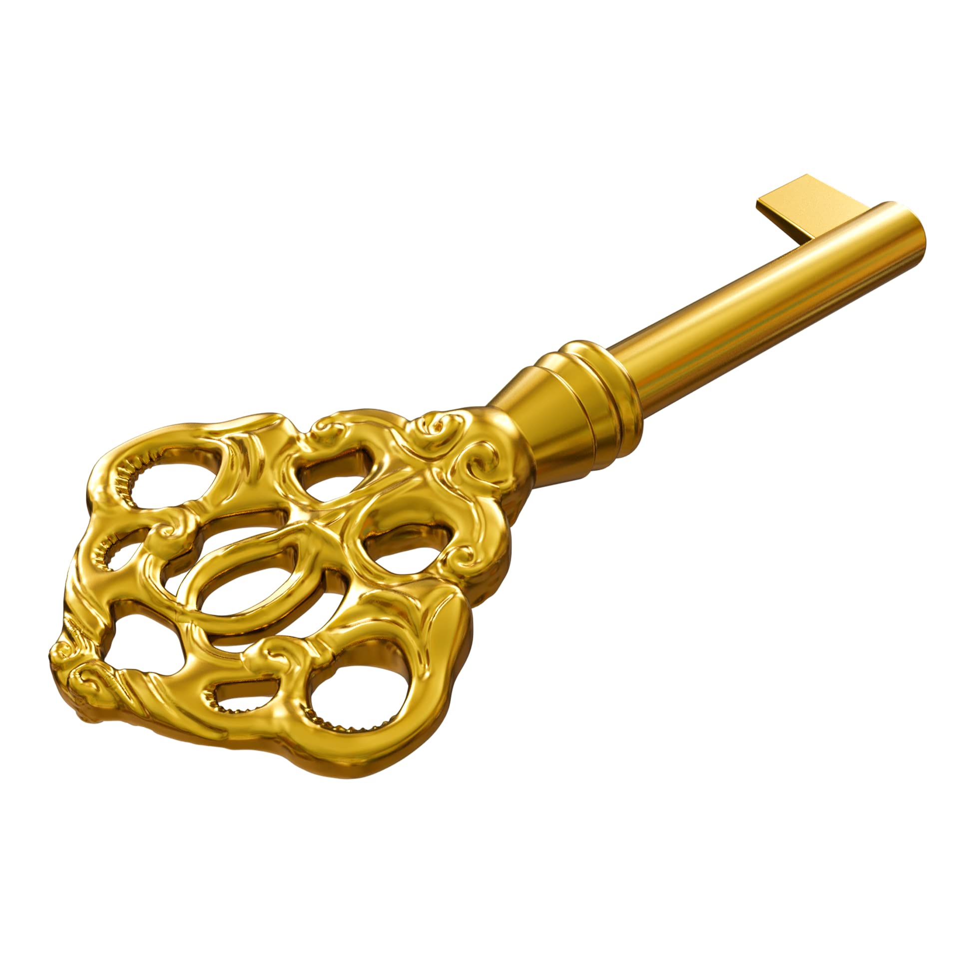 KY-9HAB Solid Brass Hand Aged Fancy Skeleton Key Pack of 1