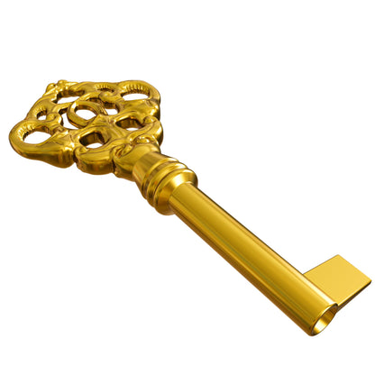 KY-9HAB Solid Brass Hand Aged Fancy Skeleton Key Pack of 1