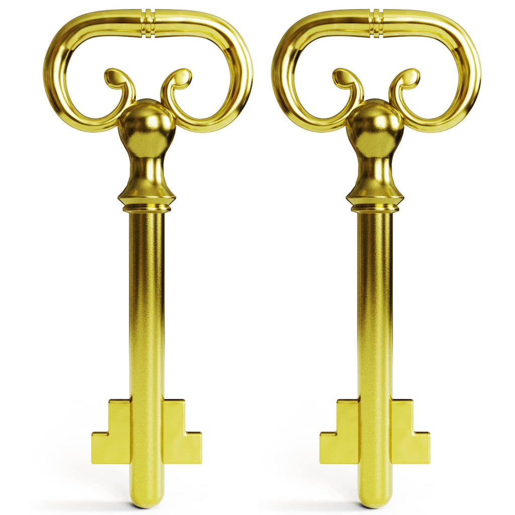 KY-8 D-1902 Roll Top Desk- Brass Plated Lock Key - (Pack of 2)
