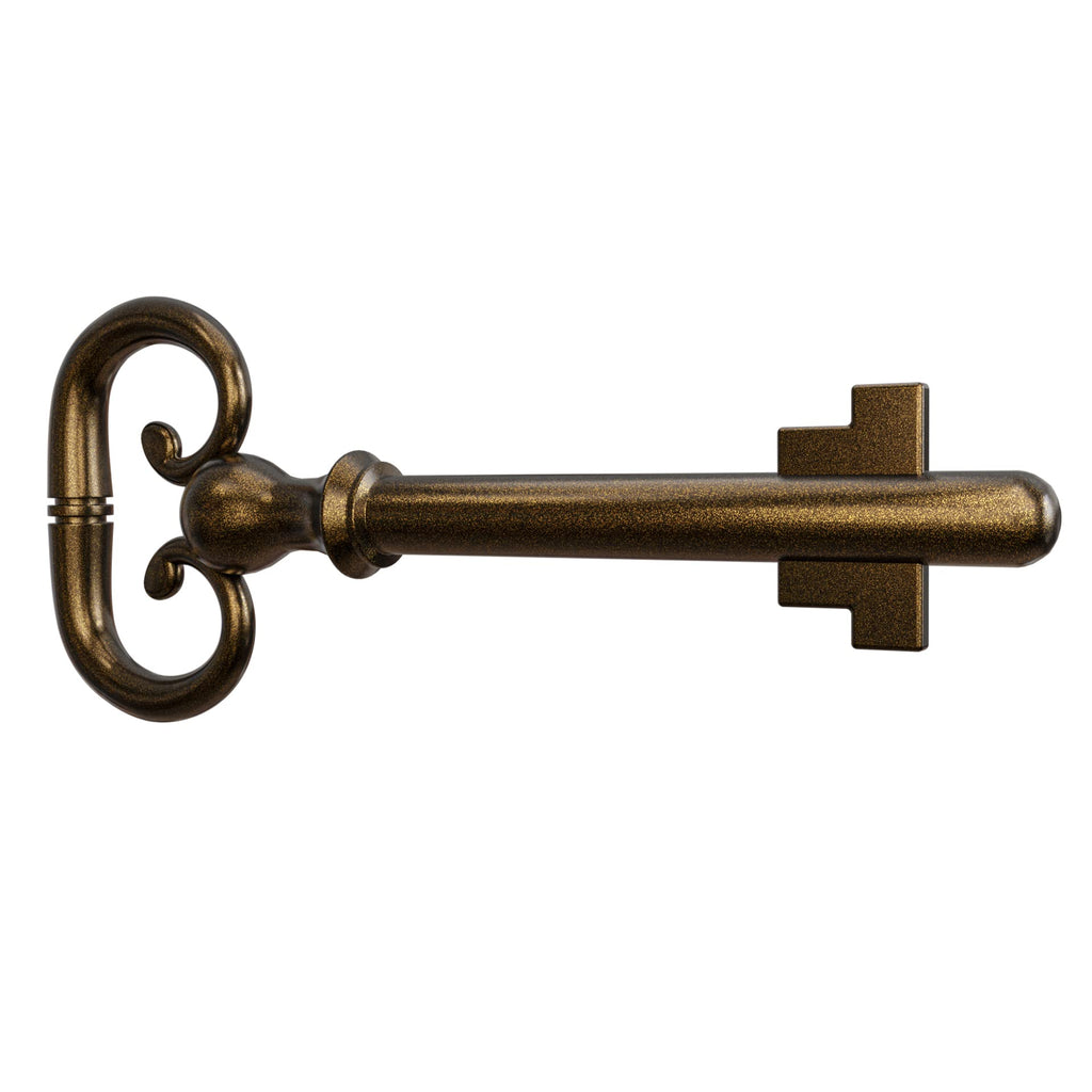KY-8 D-1902 Roll Top Desk Antique Brass Plated Hollow Lock Key- (Pack of 2)