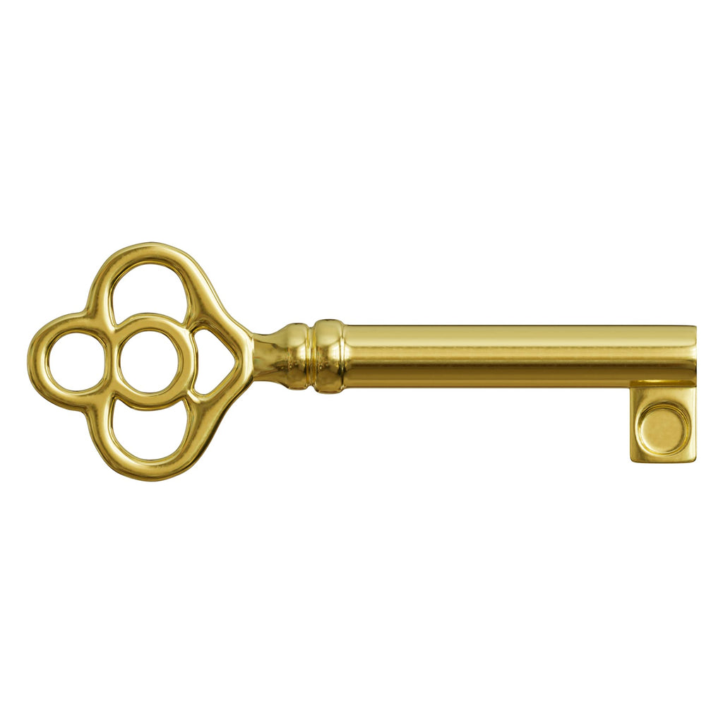 KY-14 Skeleton Key Replacement Hollow Barrel for Antique Vintage Cabinet Doors, Dresser Drawers, Grandfather Clocks (Pack of 1, Brass)