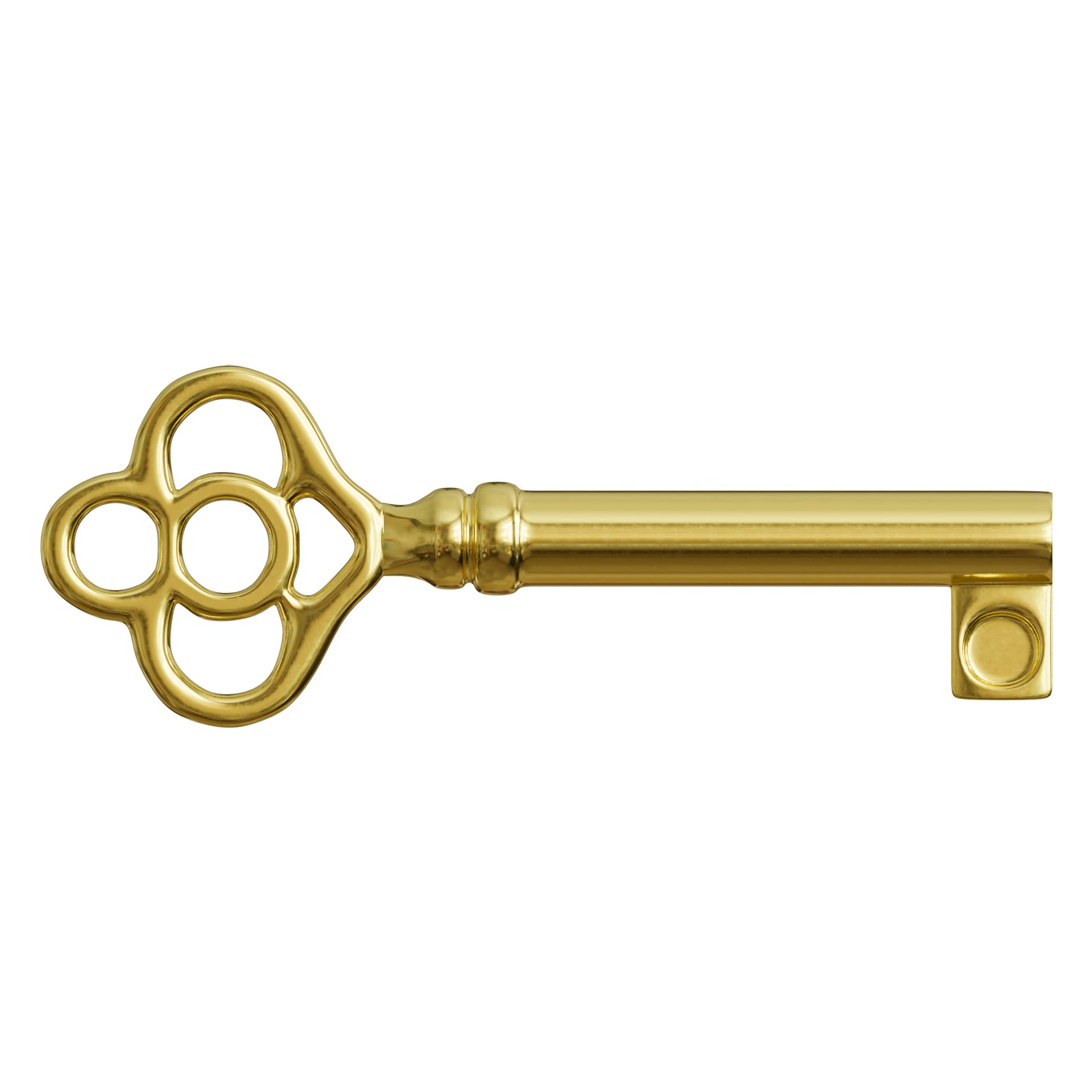 KY-14 Skeleton Key Replacement Hollow Barrel for Antique Vintage Cabinet Doors, Dresser Drawers, Grandfather Clocks (Pack of 2, Brass)