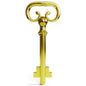 KY-8 D-1902 Roll Top Desk- Brass Plated Lock Key - (Pack of 1)