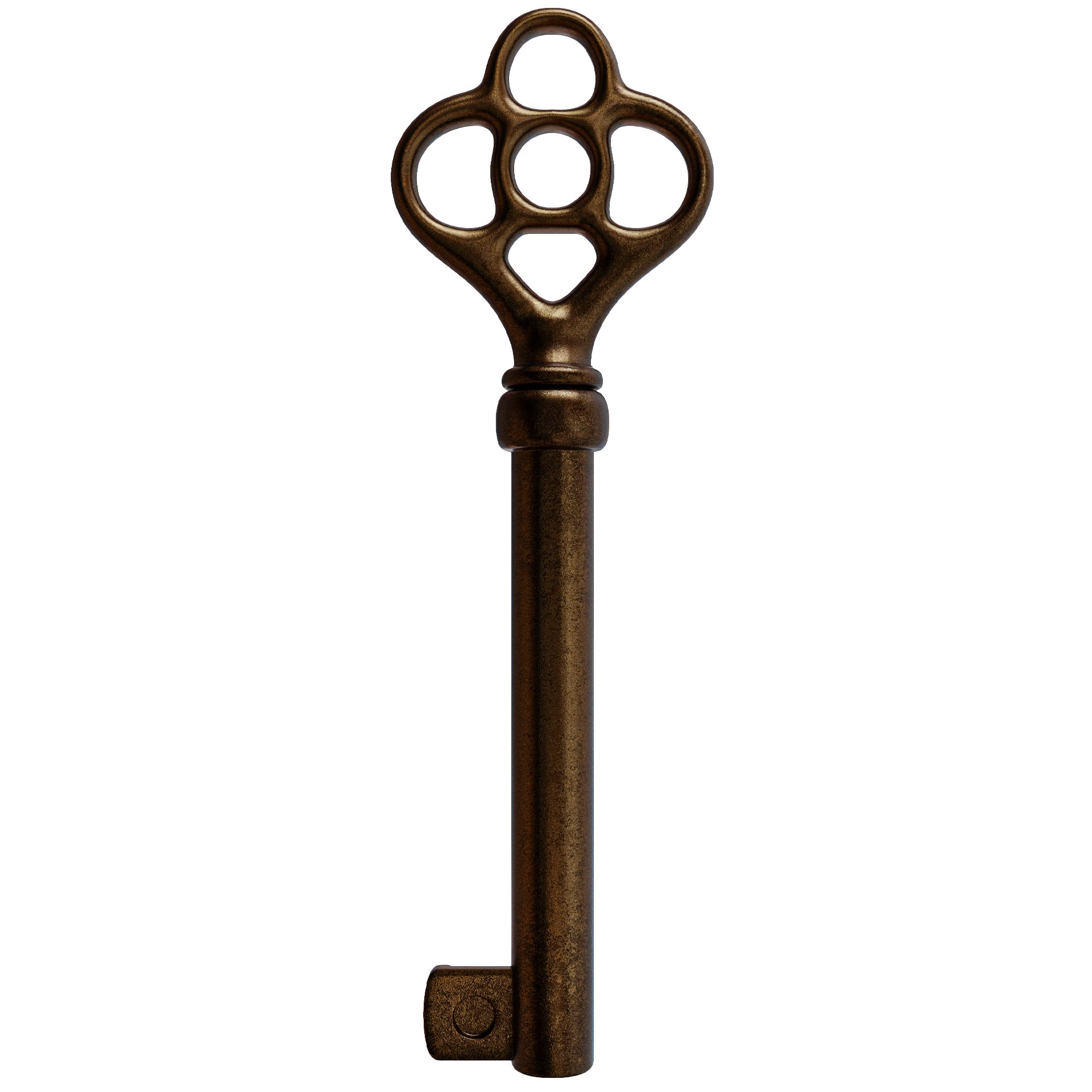 KY-3AB Antique Brass Plated Hollow Barrel Skelton Key Reproduction (Pack of 2)