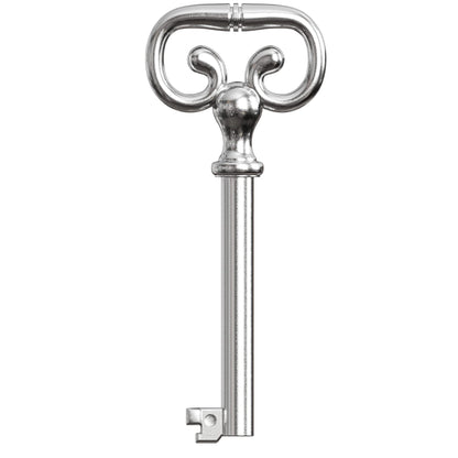 KY-7 Hollow Barrel Replacement Skeleton Key for Antique Cabinet, Drawers, Dressers, Old Furniture Locks (Pack of 1, Nickel)
