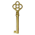 KY-3 Hollow Barrel Replacement Skeleton Key (Pack of 1, Brass)