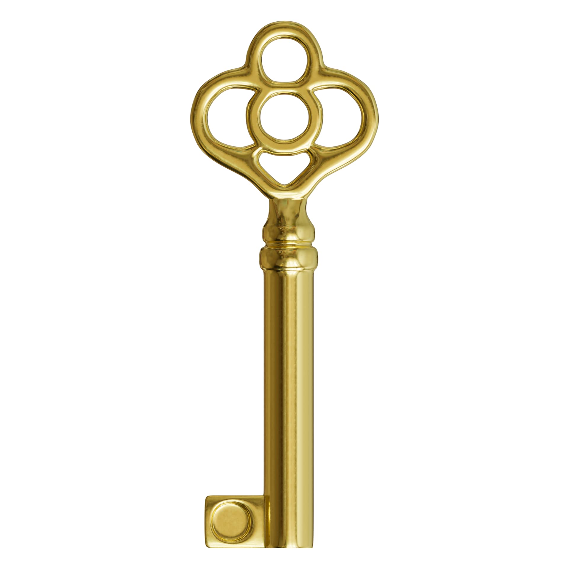KY-14 Skeleton Key Replacement Hollow Barrel for Antique Vintage Cabinet Doors, Dresser Drawers, Grandfather Clocks (Pack of 1, Brass)