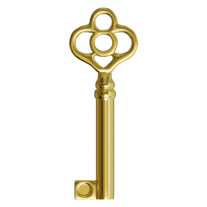 KY-14 Skeleton Key Replacement Hollow Barrel for Antique Vintage Cabinet Doors, Dresser Drawers, Grandfather Clocks (Pack of 1, Brass)