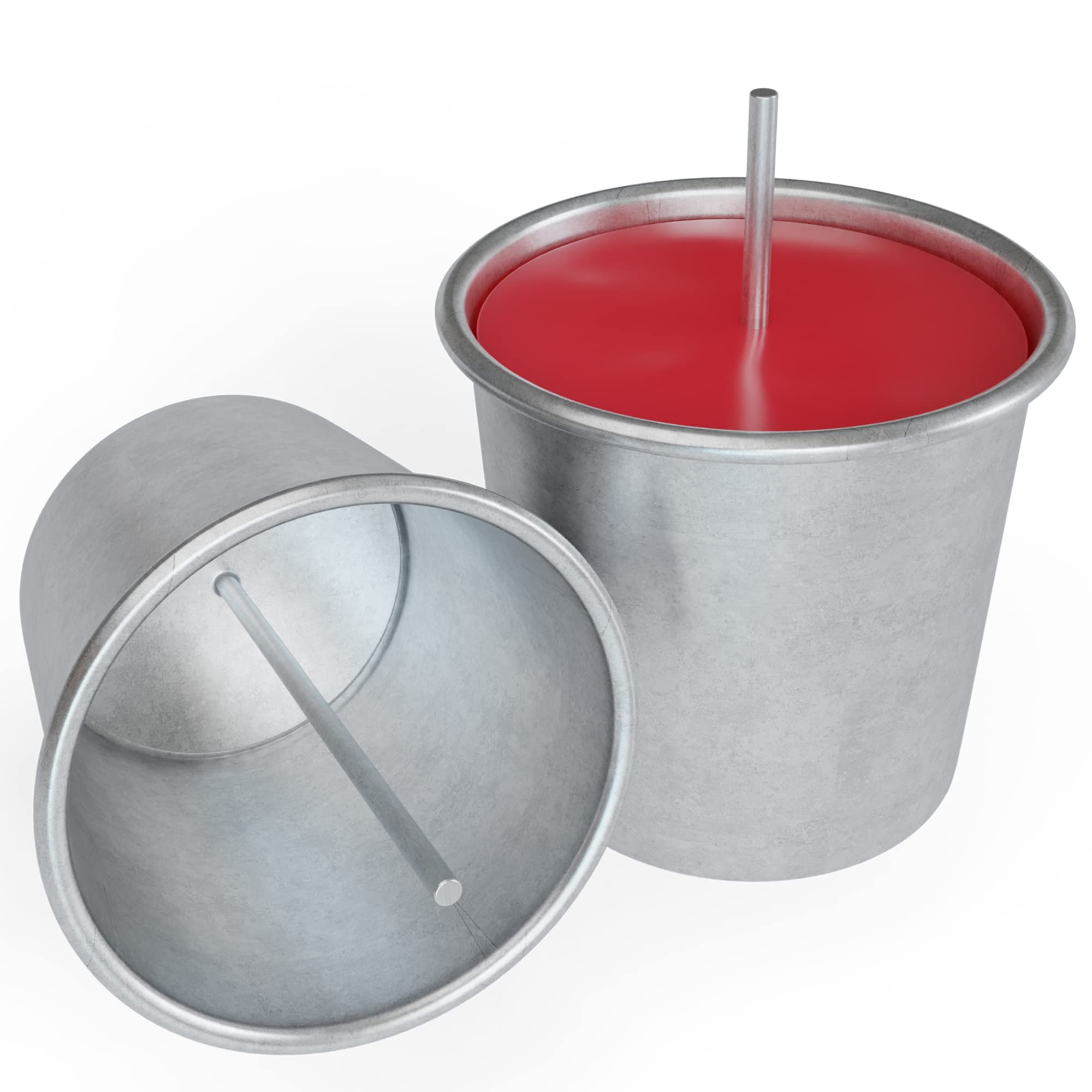 Votive Candle Molds Seamless Aluminum Steel Molds with 10 Wick Pins